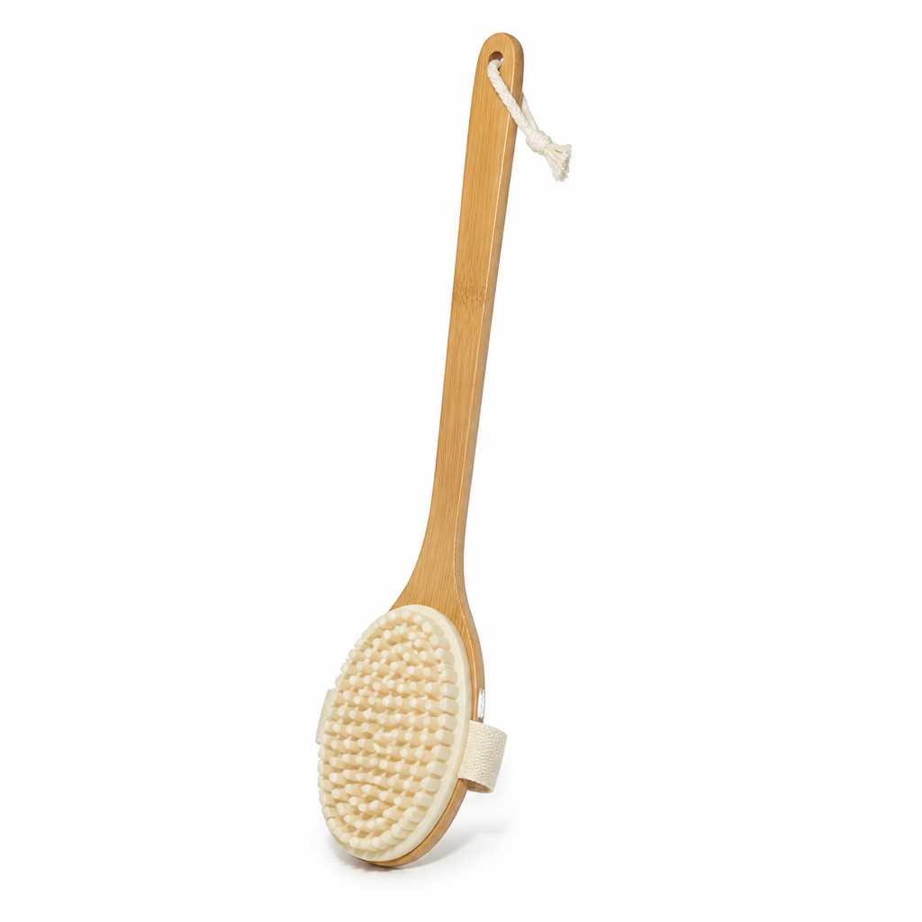 Eco-Friendly Long-Handled Body Scrub Brush for Deep Cleaning