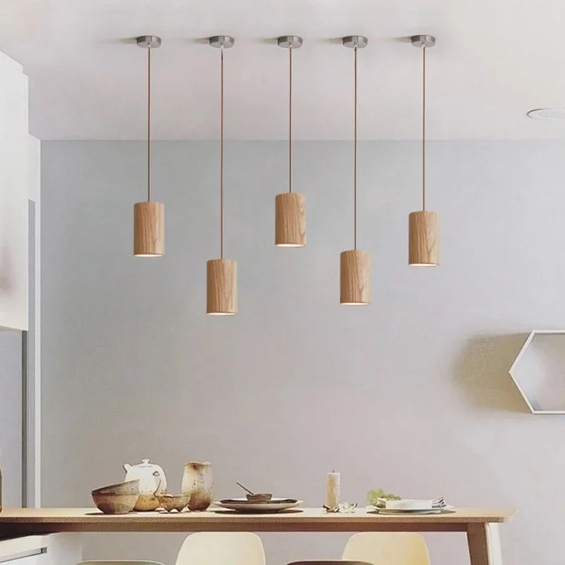 Rustic Wood Hanging Light Fixture | Warm Glow for Any Space
