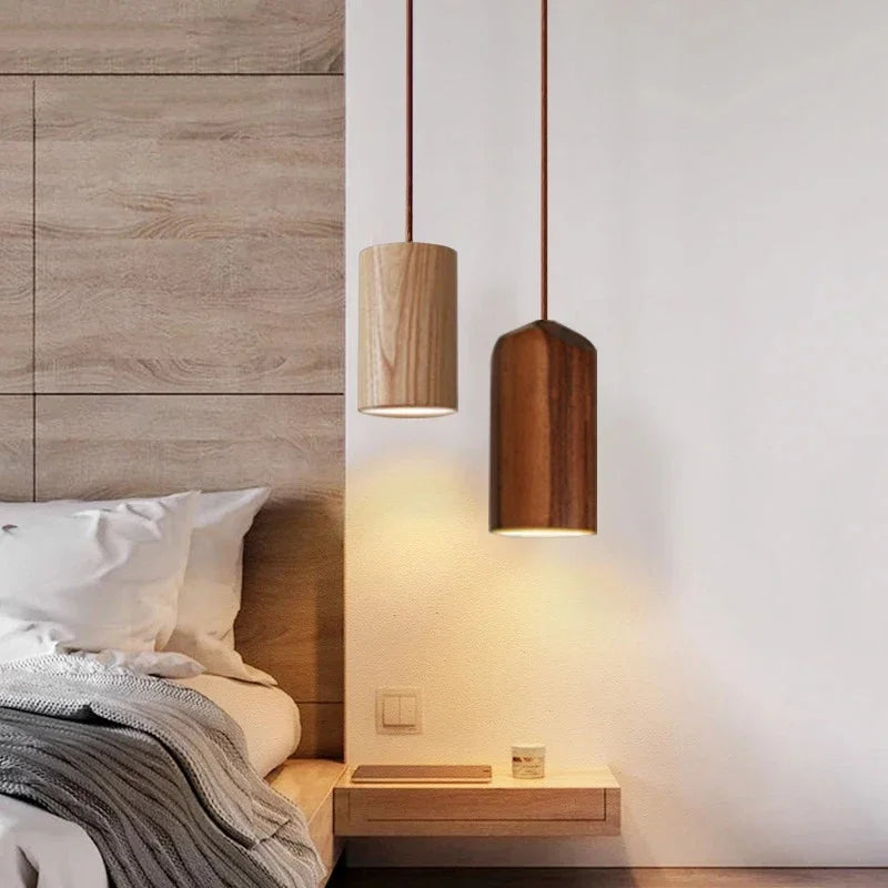 Rustic Wood Hanging Light Fixture | Warm Glow for Any Space