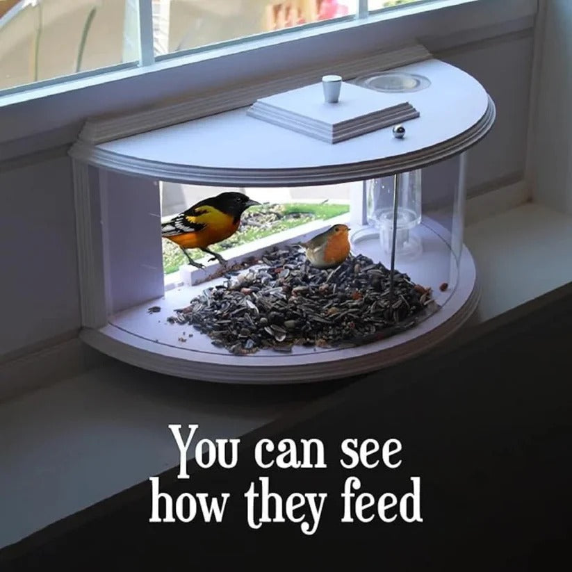 VistaBird | Clear Window Bird Feeder with Simple Suction Cup Setup