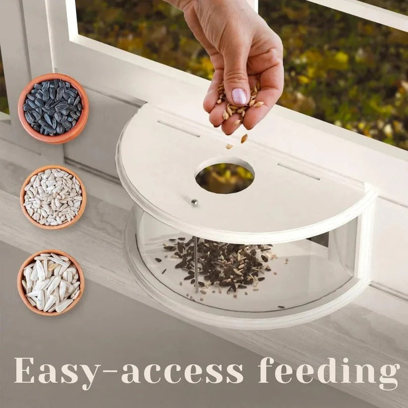 VistaBird | Clear Window Bird Feeder with Simple Suction Cup Setup