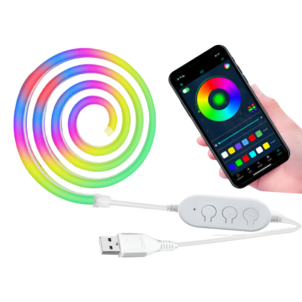 Vibrant FlexiGlow LED Strips | App-Controlled Mood Lighting