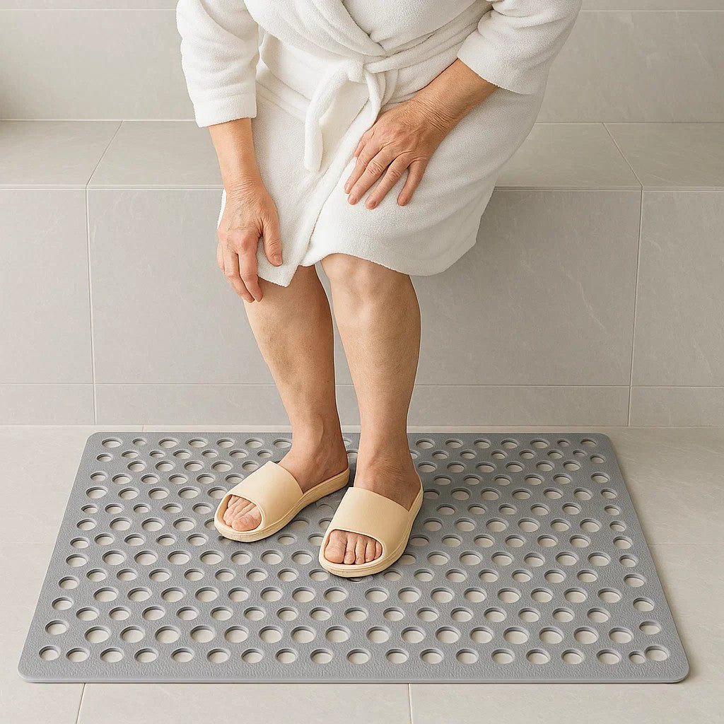 Secure and Quick-Dry Bath Mat with Superior Grip and Drainage