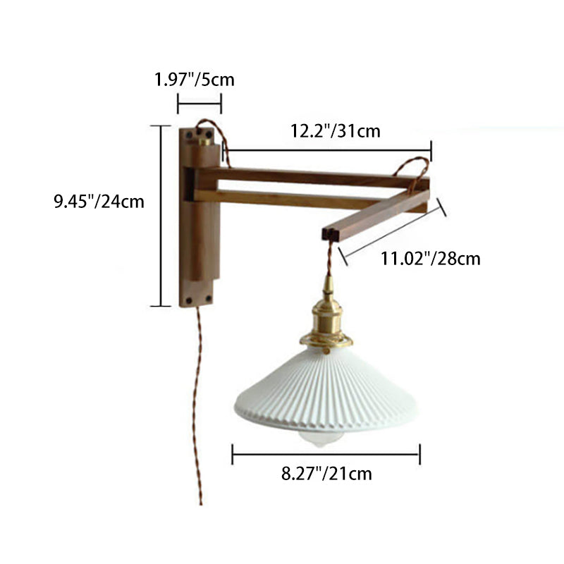 Sleek Retractable Wall Light for Contemporary Spaces