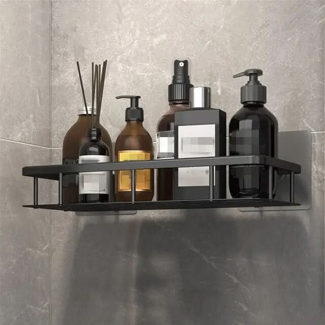 Sleek Adhesive Bathroom Shelf | Effortless Installation & Style
