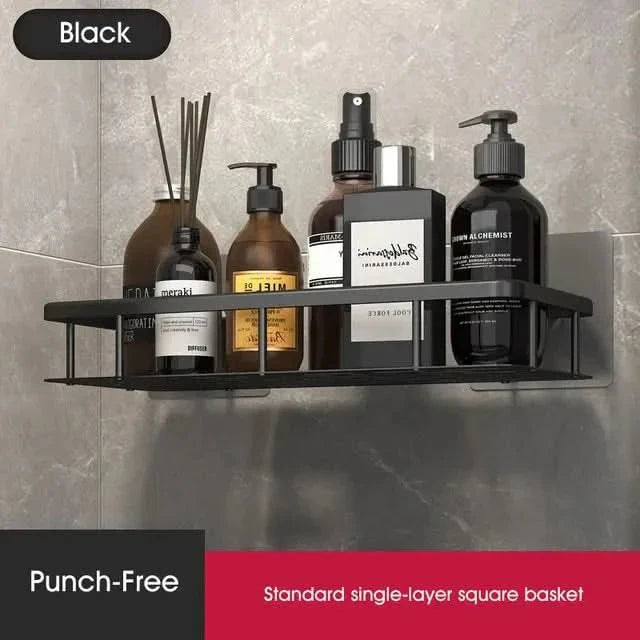 Sleek Adhesive Bathroom Shelf | Effortless Installation & Style