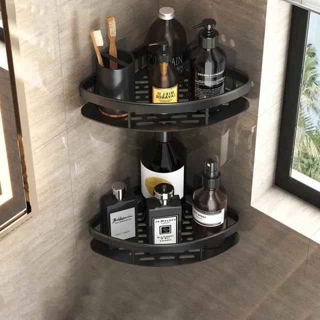 Sleek Adhesive Bathroom Shelf | Effortless Installation & Style