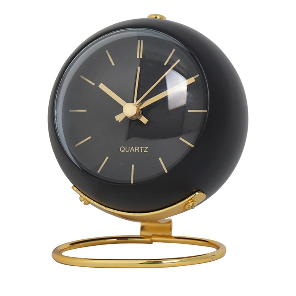 Sleek Metal Desk Timepiece with Soft Night Glow