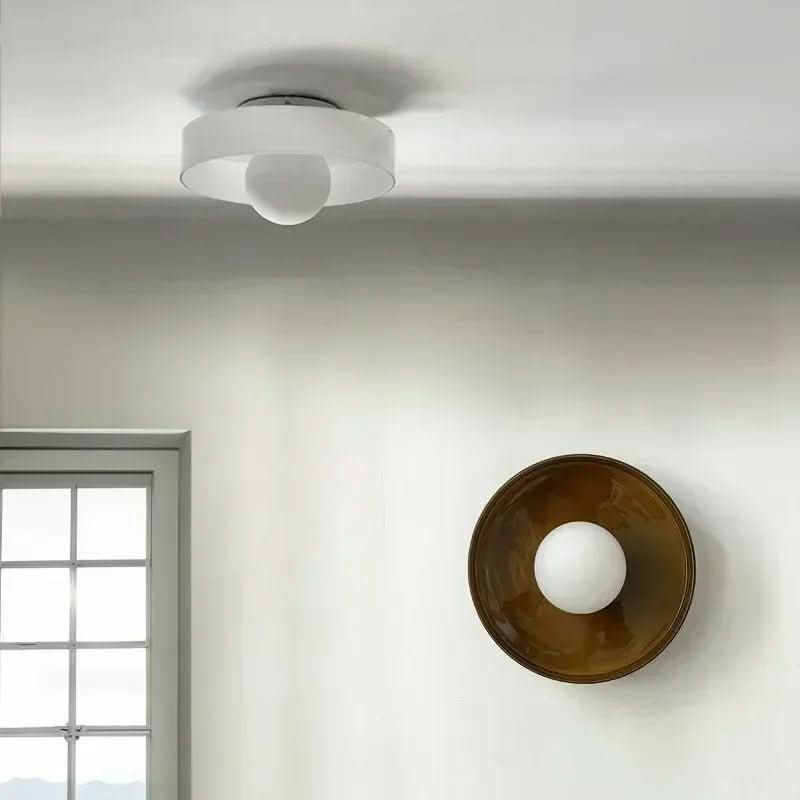 Elegant Glass Flush Mount Ceiling Fixture for Soft Lighting