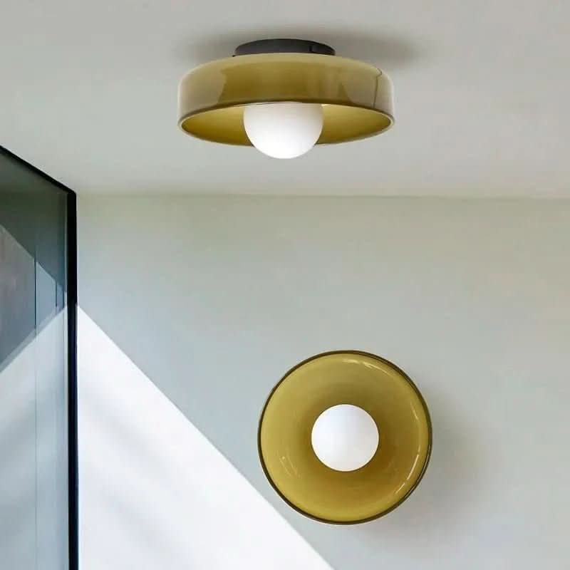 Elegant Glass Flush Mount Ceiling Fixture for Soft Lighting