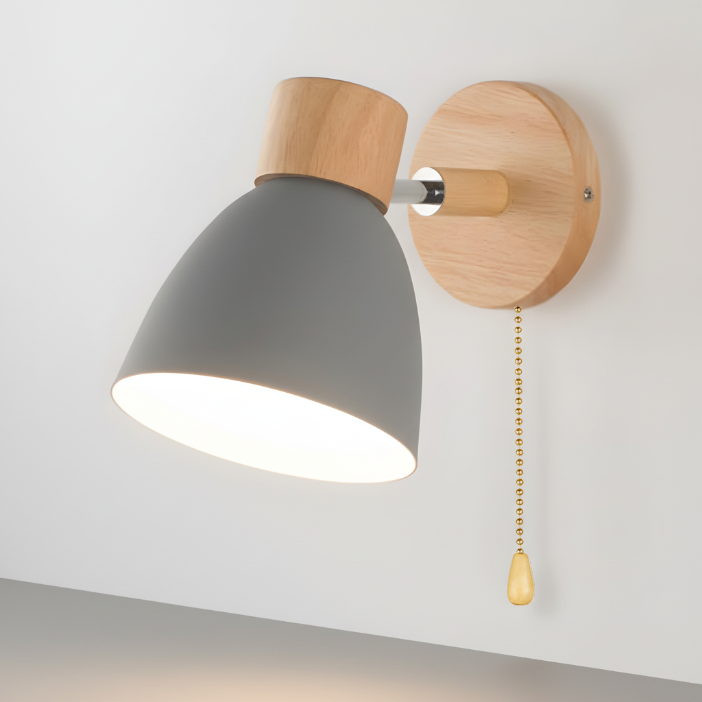 Wood Wall Light Fixture - Nordic Design