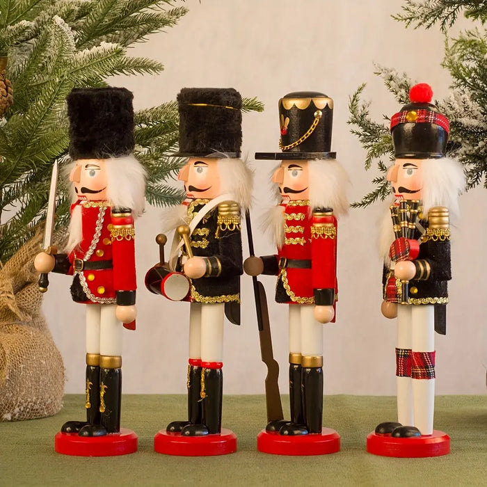 Festive Guardian | Classic Wooden Nutcracker Decoration for Holidays