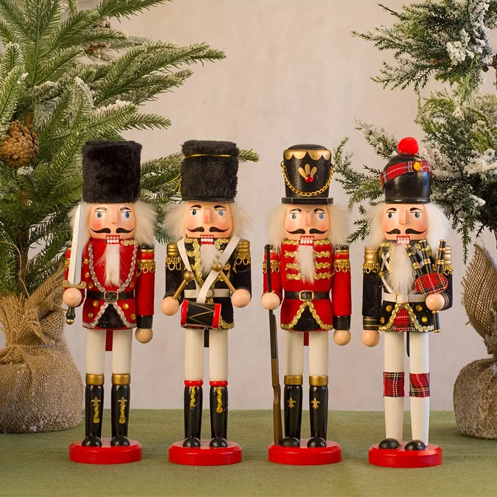 Festive Guardian | Classic Wooden Nutcracker Decoration for Holidays