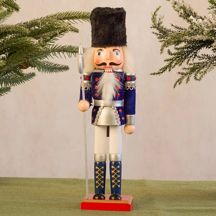 Festive Guardian | Classic Wooden Nutcracker Decoration for Holidays