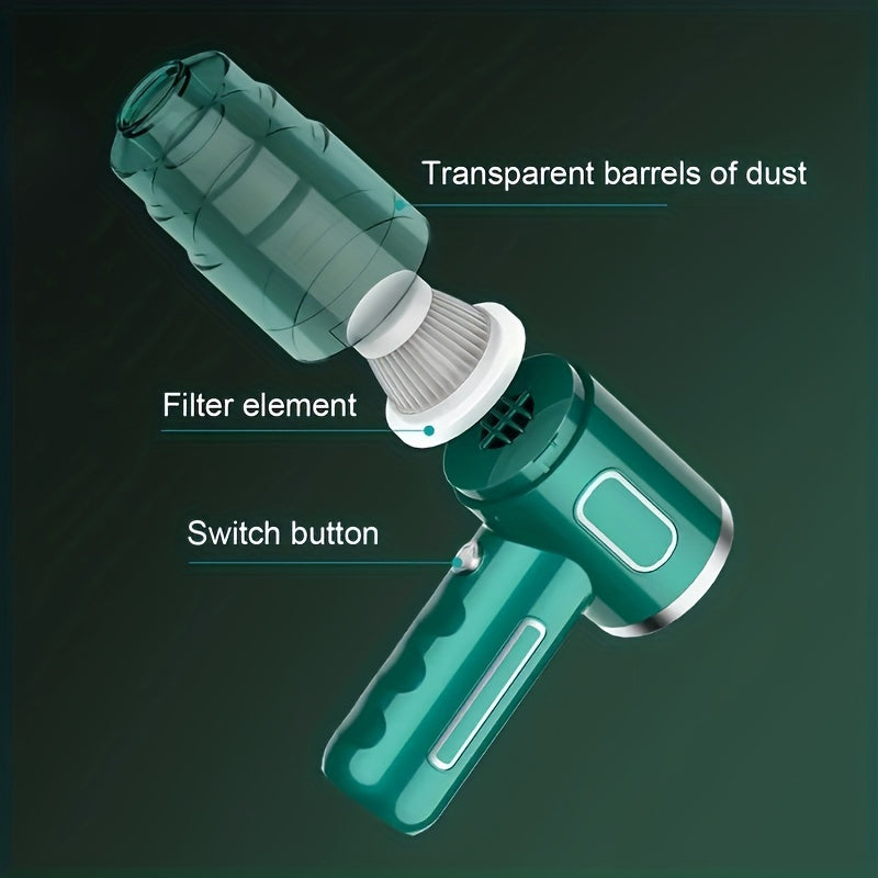 Compact USB Rechargeable Vacuum for Effortless Cleaning