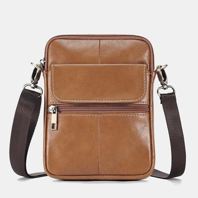 Sleek Leather Crossbody Bag for Men