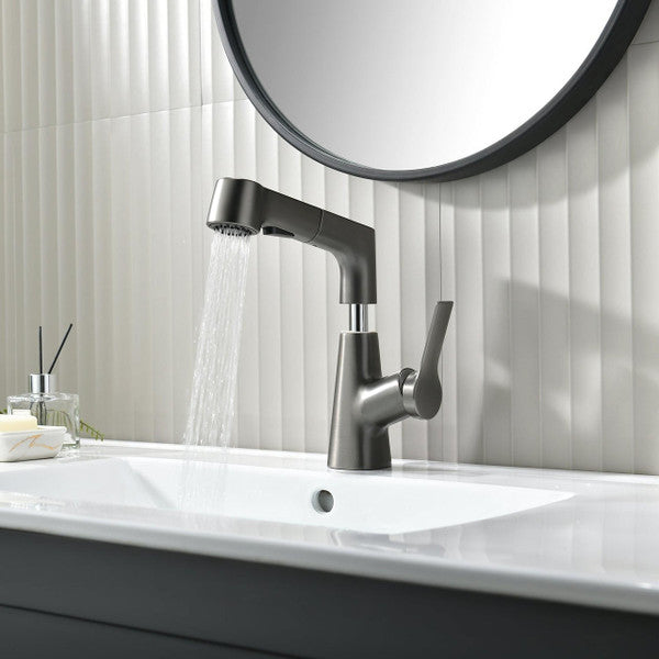 Versatile Bathroom Faucet with 360-Degree Hand Shower