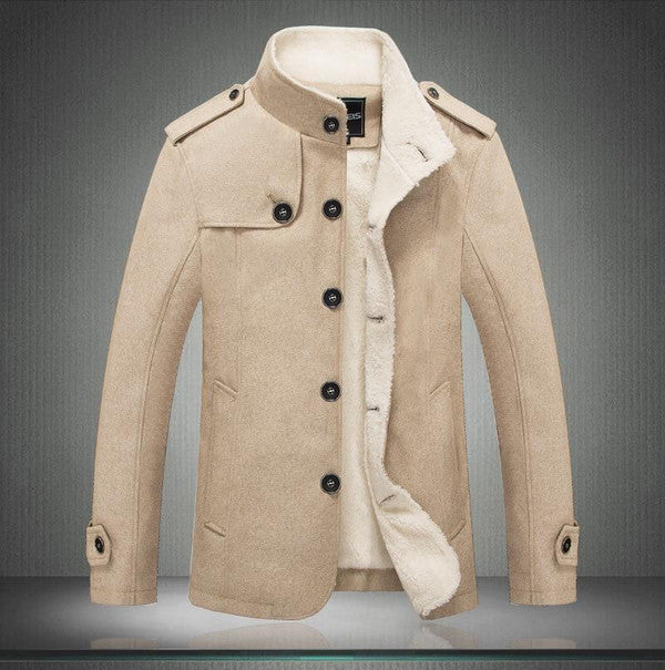 Timeless Wool Blend Long Trench Coat