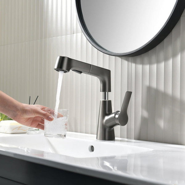 Versatile Bathroom Faucet with 360-Degree Hand Shower