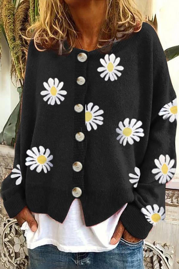 Chic Floral Knit Sweater for Cozy Seasons