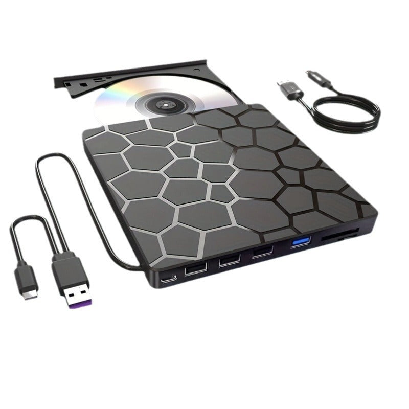 Ultimate 7-in-1 External CD/DVD Drive with Hub & Card Reader