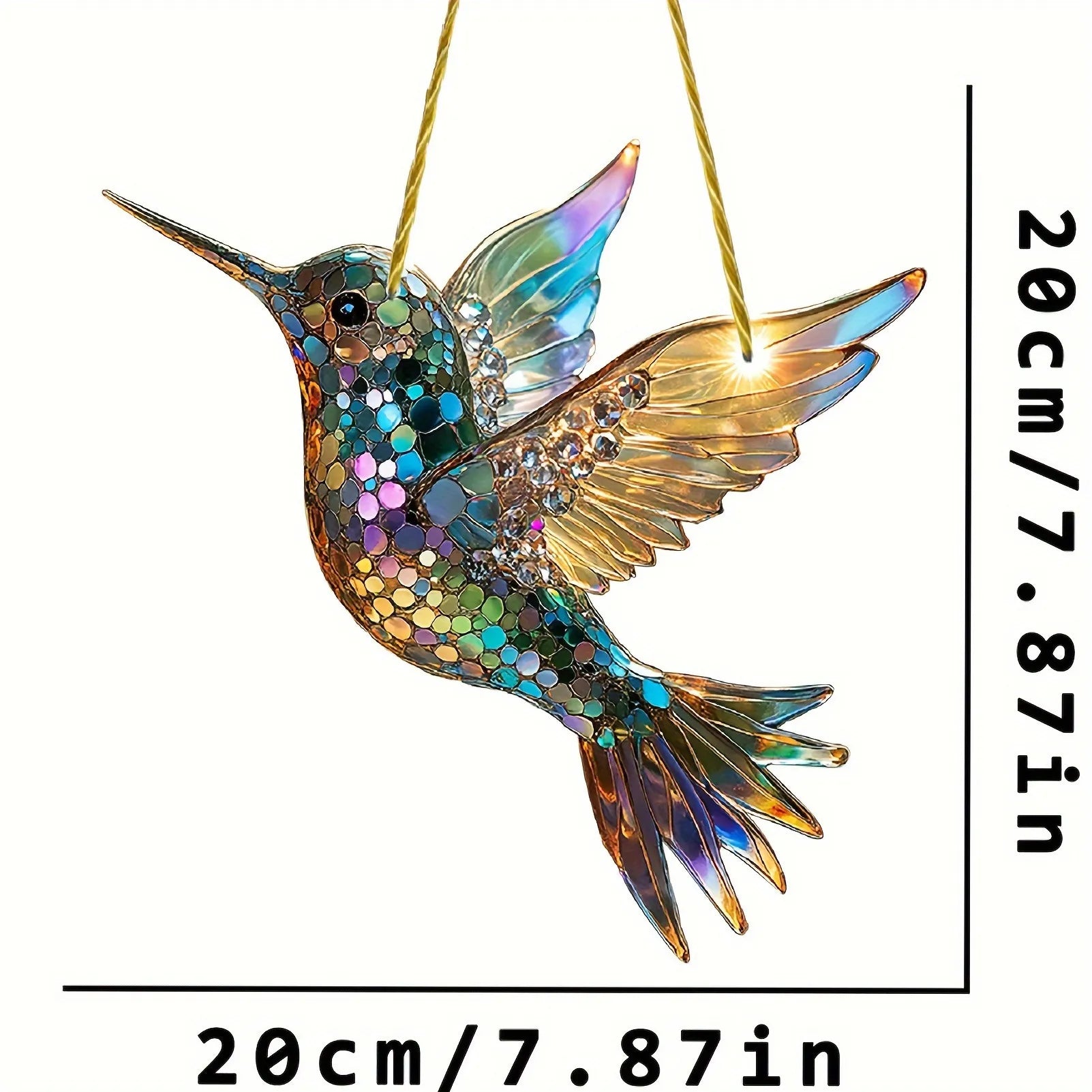 Vibrant Hummingbird Window Charm for Joyful Spaces