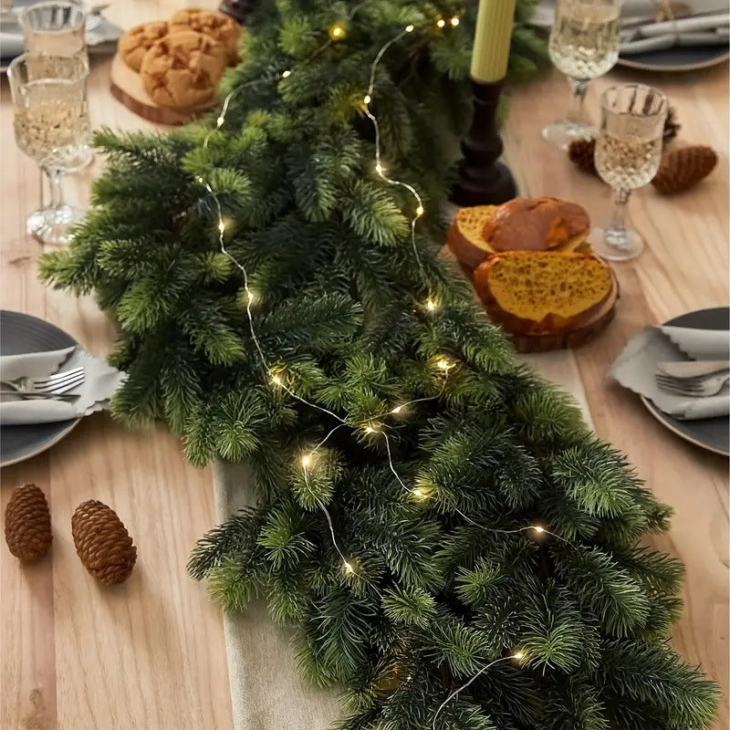 Festive LED Garland with 50 Warm Lights - Battery Powered