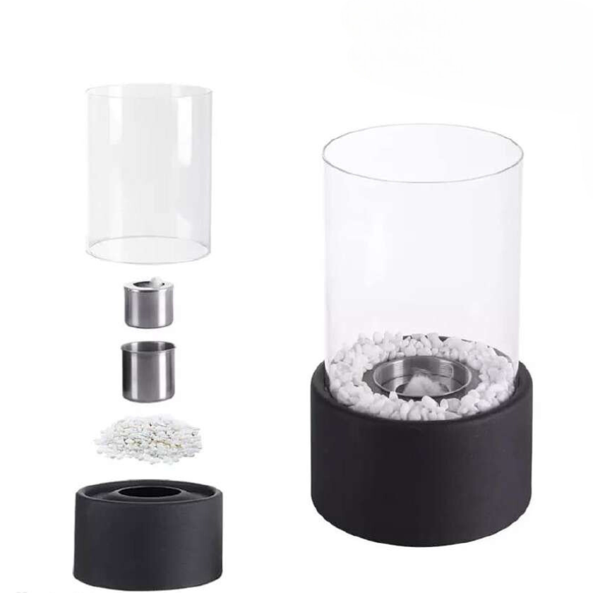 Traditional Oil Lantern with Exposed Flame
