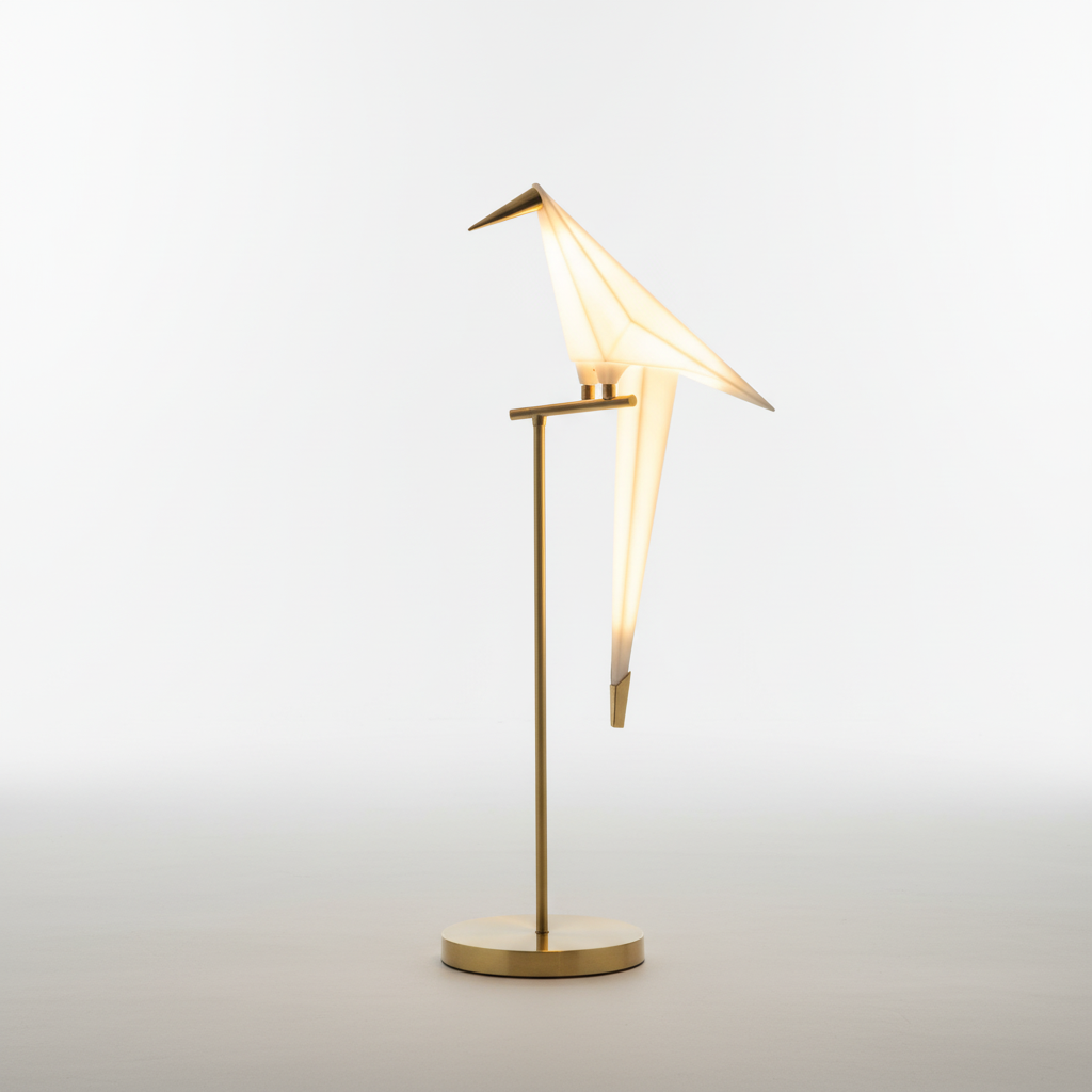 Table Lamp with Origami Design - Glow Feature