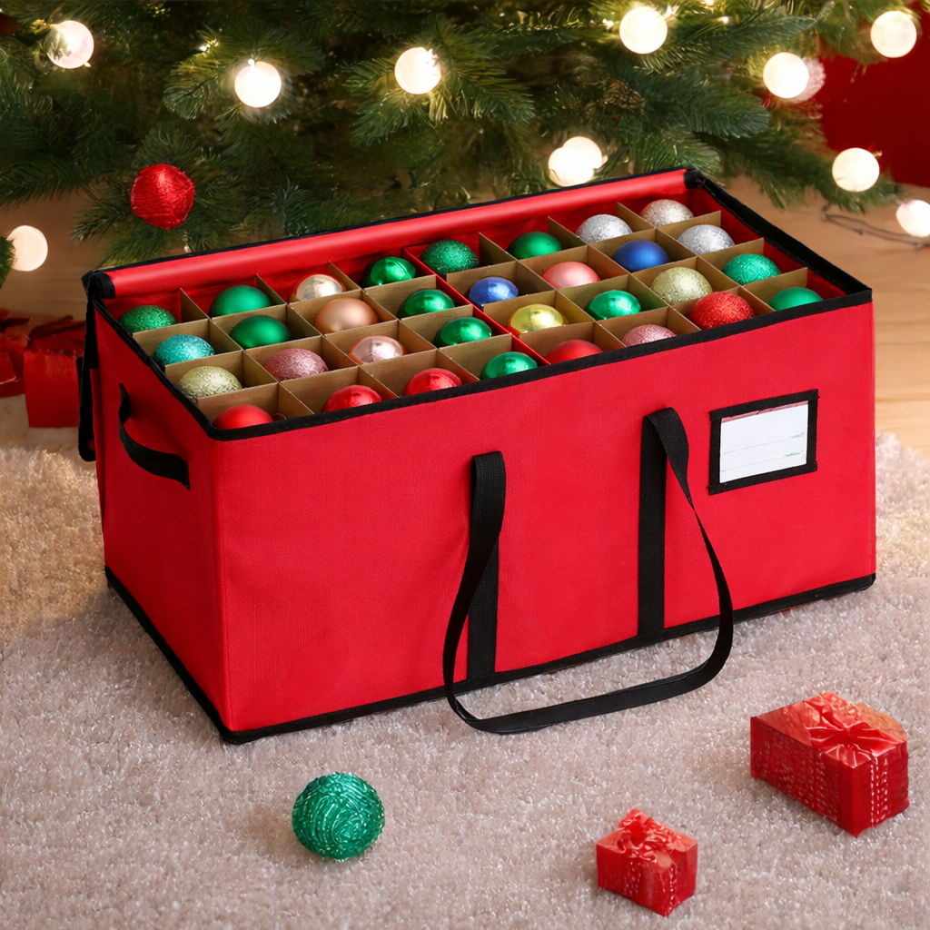 Holiday Decoration Storage Solution | Stackable Organizer with Custom Dividers