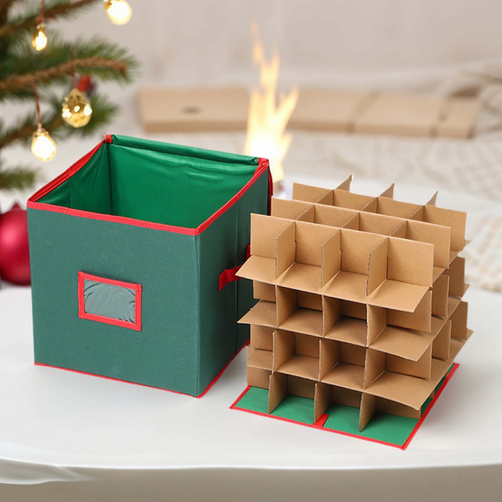 Versatile Holiday Ornament Storage Solution | Holds 64 Ornaments