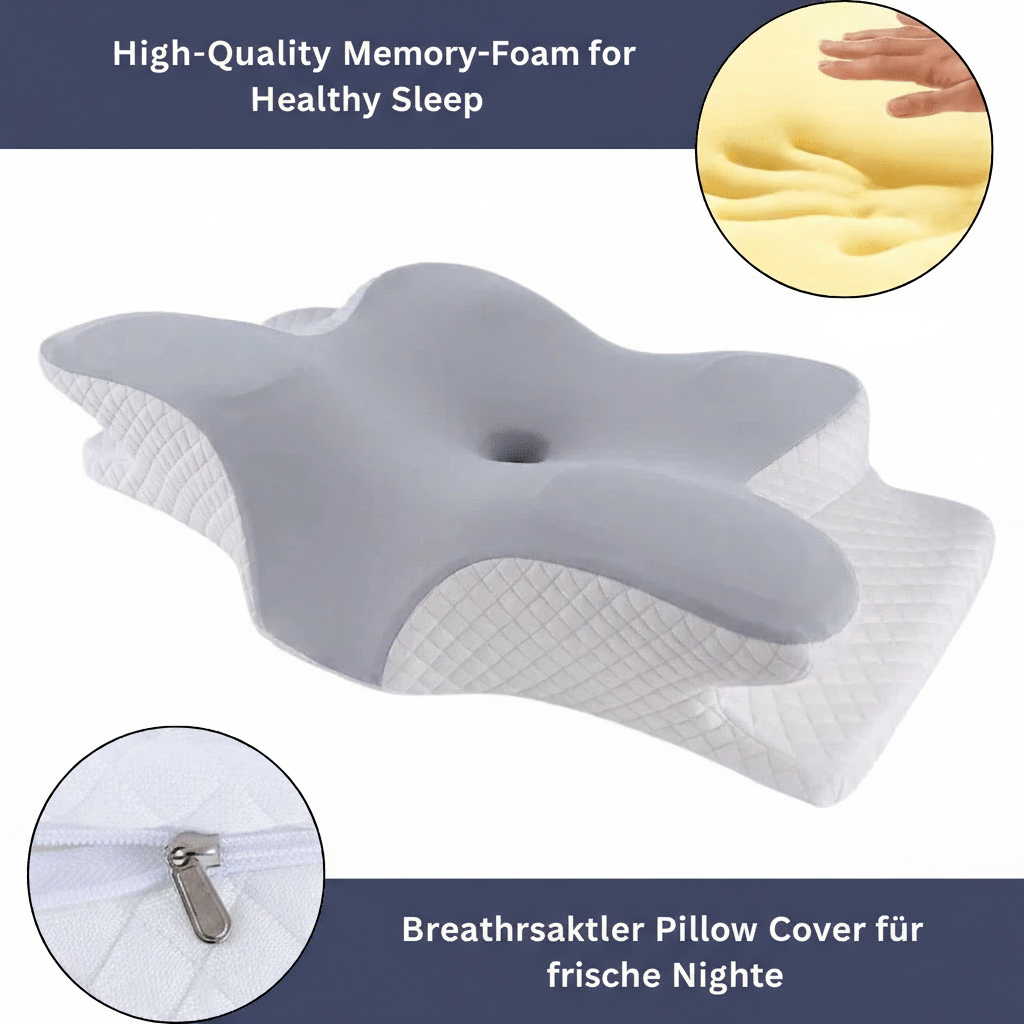 SleepWell Ergonomic Neck Pillow – Ultimate Cervical Support
