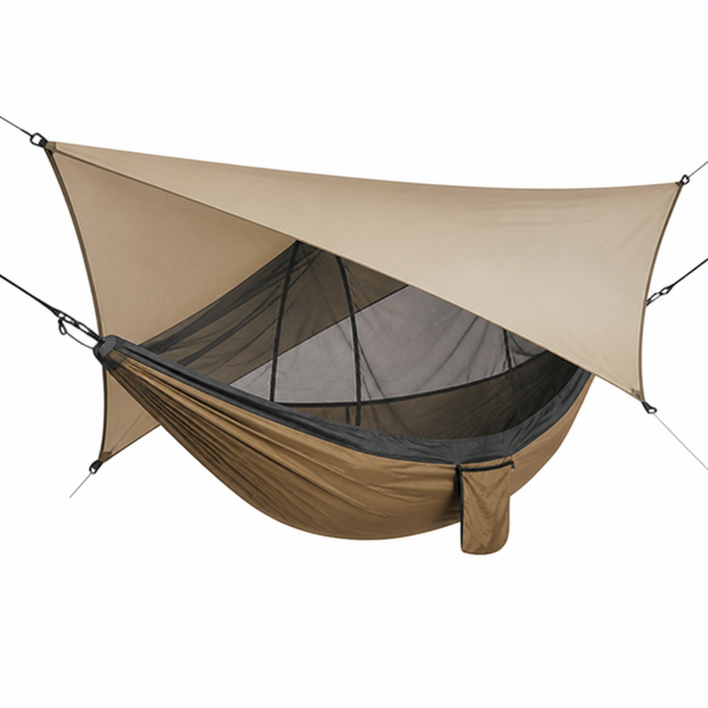 Cozy Camping Hammock with Canopy and Bug Shield for Two