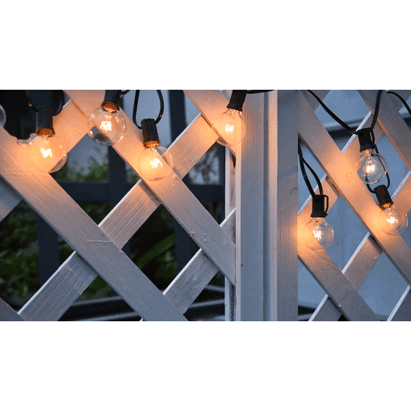 Versatile Outdoor Fairy Lights with Warm Glow LED Bulbs