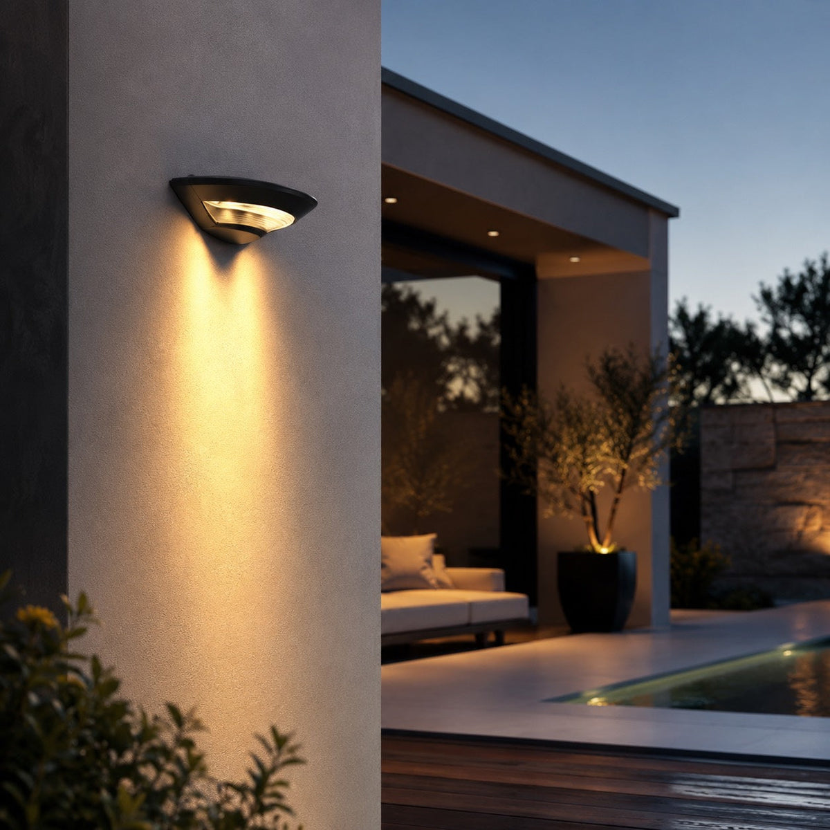 All-Weather LED Outdoor Sconce Light with Hardwired Installation