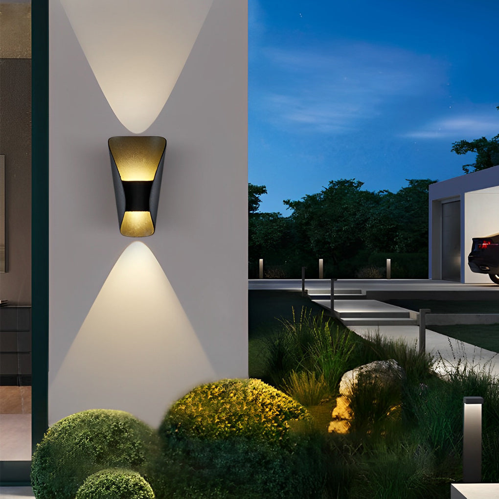 Elegant Up-Down LED Outdoor Wall Fixture - Hardwired Design