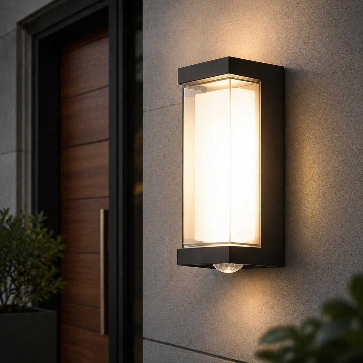 Dual-Illumination Outdoor Wall Light with Weatherproof Design