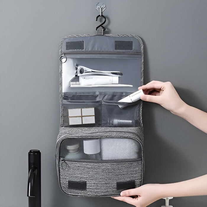 Travel-Ready Hanging Toiletry Organizer for Men