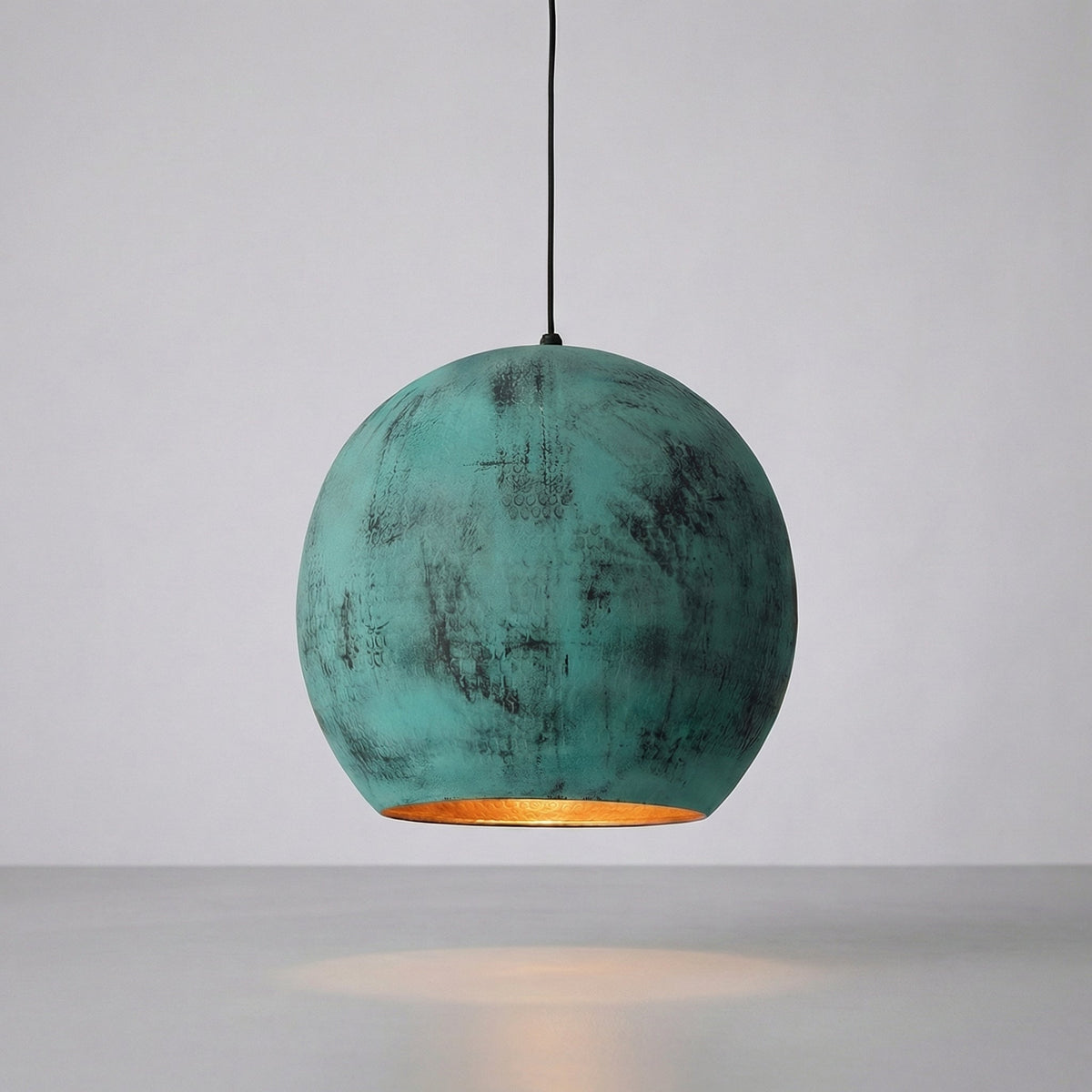 Turquoise Patina Pendant Lighting Fixture