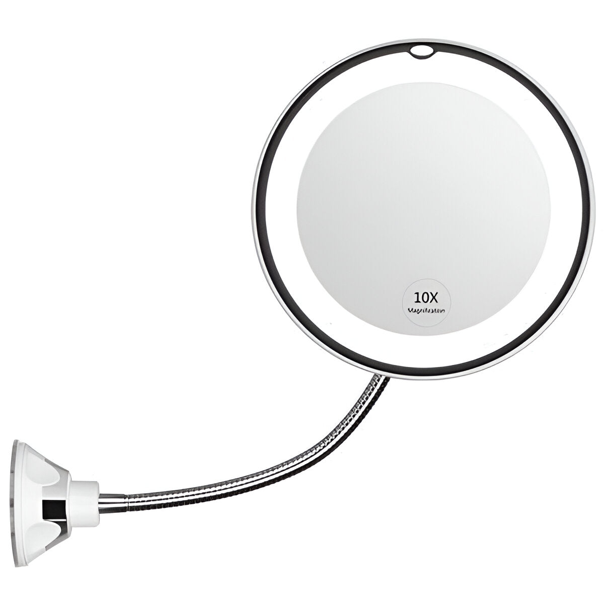Portable 10X Suction Cup LED Mirror for Precision Grooming