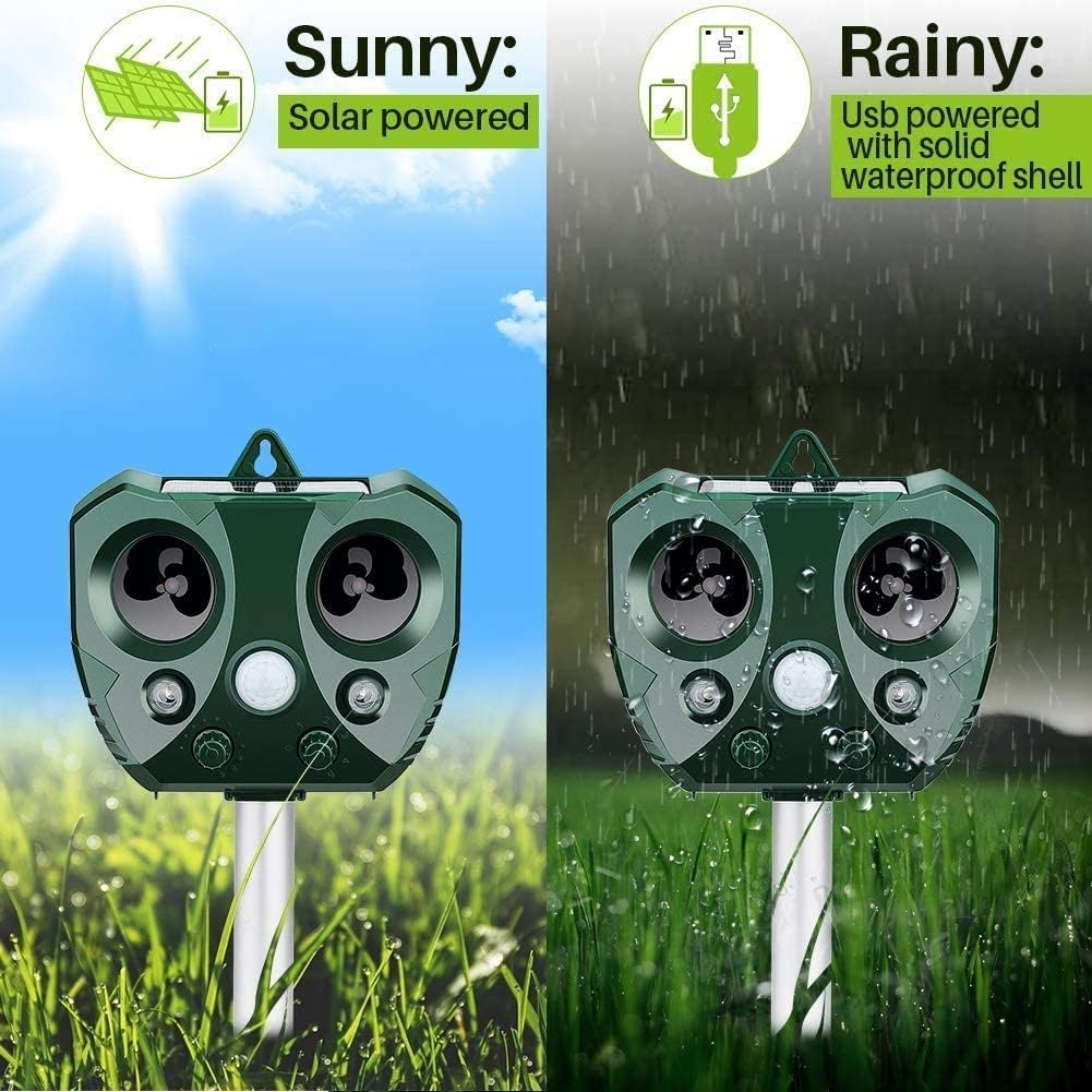 Eco-Friendly Ultrasonic Wildlife Deterrent with Solar Power