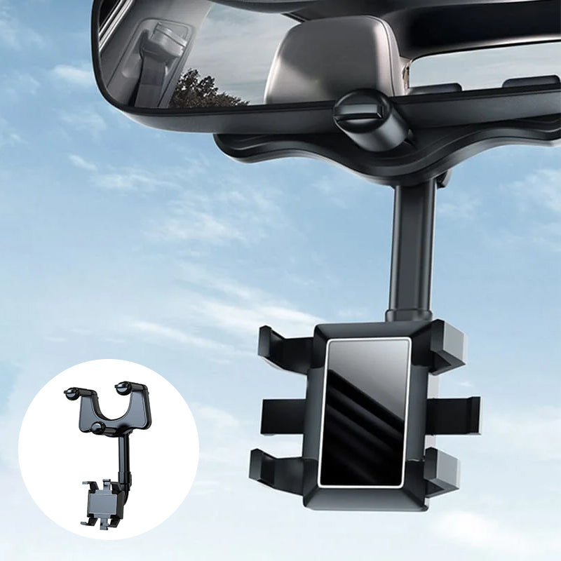 Versatile 360° Rotating Car Mirror Phone Mount
