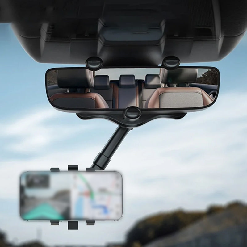 Versatile 360° Rotating Car Mirror Phone Mount