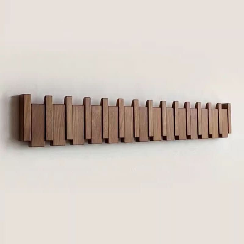 Chic Space-Saving Wall Coat Rack with Folding Hooks