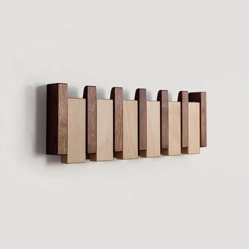 Chic Space-Saving Wall Coat Rack with Folding Hooks
