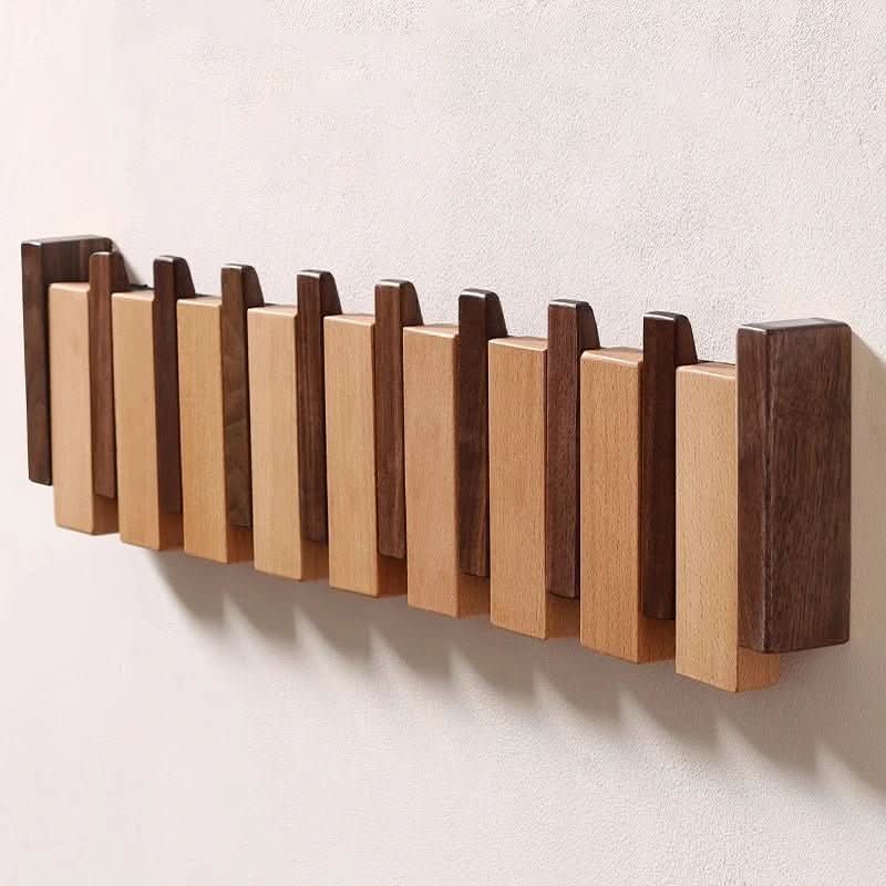 Chic Space-Saving Wall Coat Rack with Folding Hooks