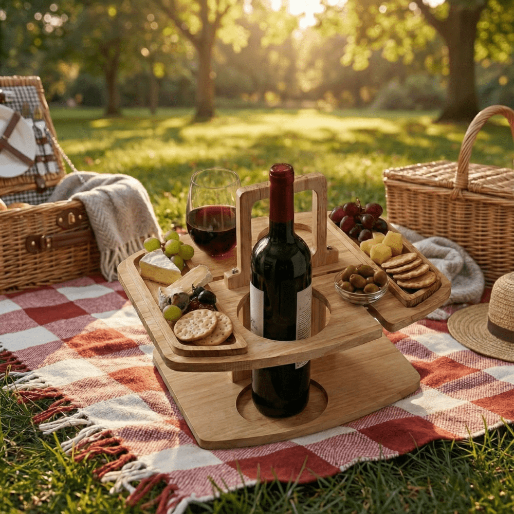Rustic Retreat – Compact Wooden Picnic Table for Outdoor Feasts