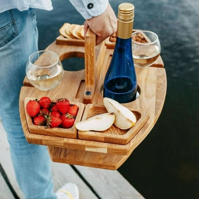 Rustic Retreat – Compact Wooden Picnic Table for Outdoor Feasts