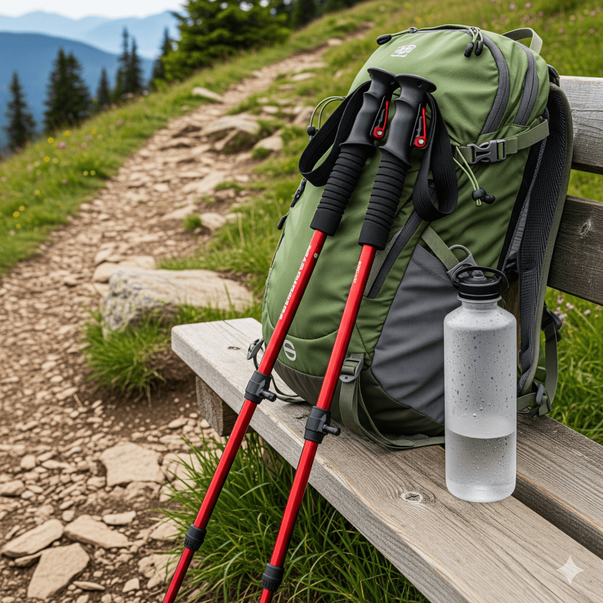 PeakStride – Lightweight Adjustable Hiking Poles for Stability