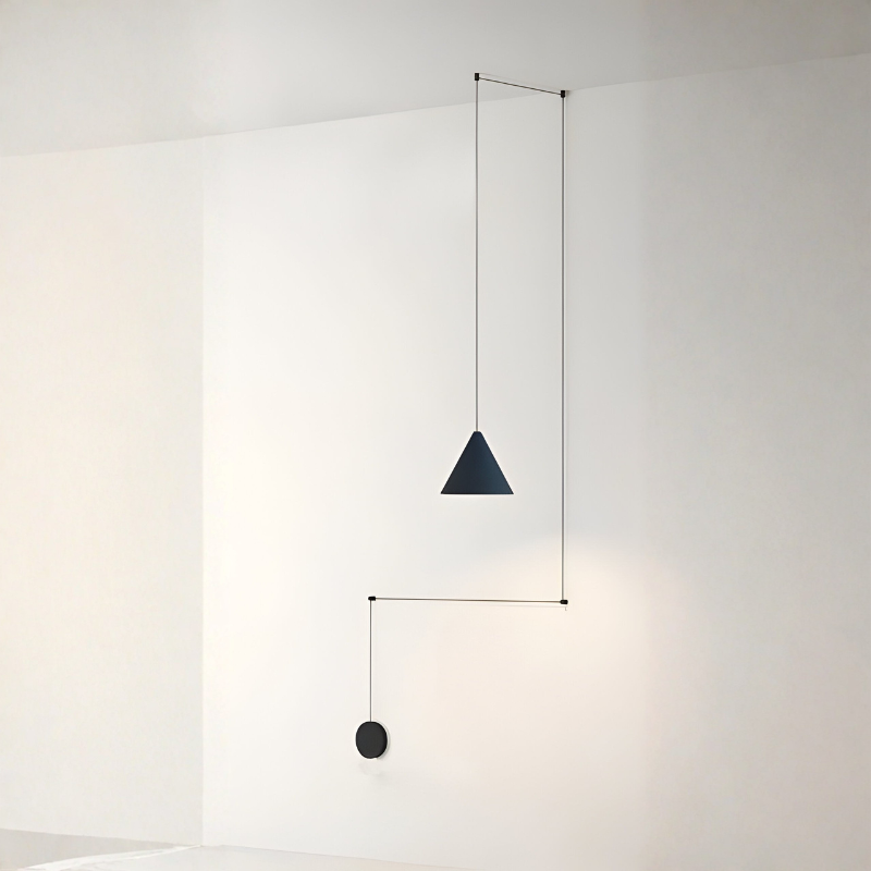 Elegant Black Metal Pendant Light with E27 Socket